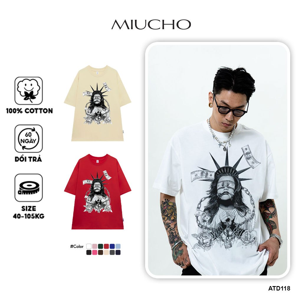 Áo thun nam form rộng ATD118 tay ngắn cổ tròn vải cotton Miucho Man in Graphic_thumbnail_1