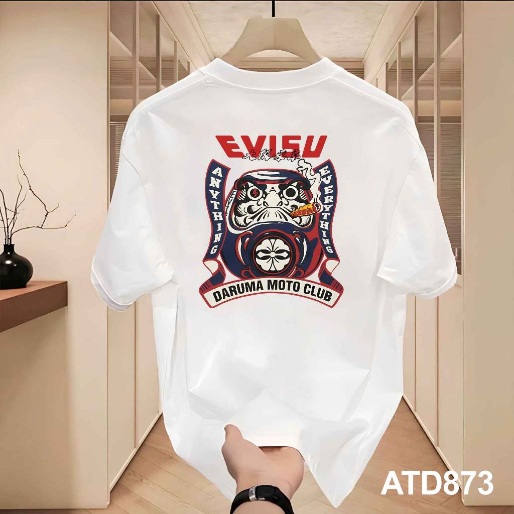 Áo thun Evisu chất form rộng local brand ATD873 Miucho Iconic tay ngắn vải cotton cổ tròn in mix