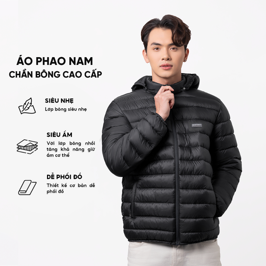 Áo Phao Nam Mentoris Mẫu Premium Chần Bông Cao Cấp Giữ Ấm Cực Tốt, Siêu Nhẹ Siêu Bền MPN19
