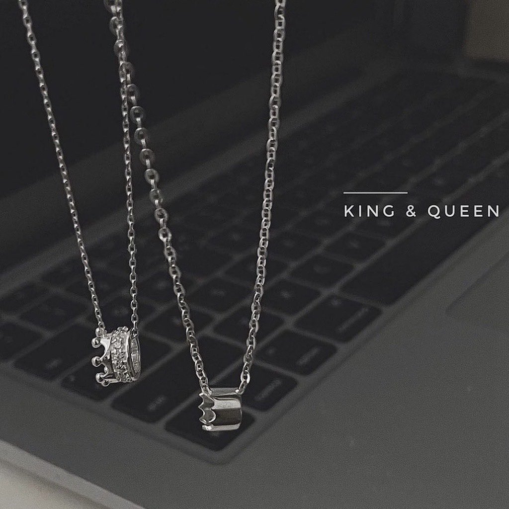 D219 - Dây chuyền đôi King & Queen couple