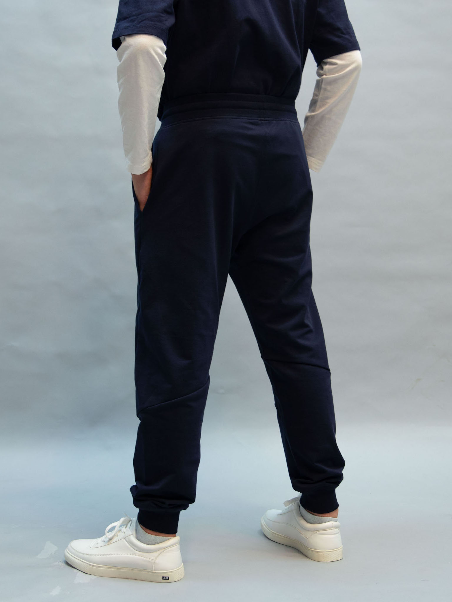 Quần nỉ da cá màu navy in #7_thumbnail_1