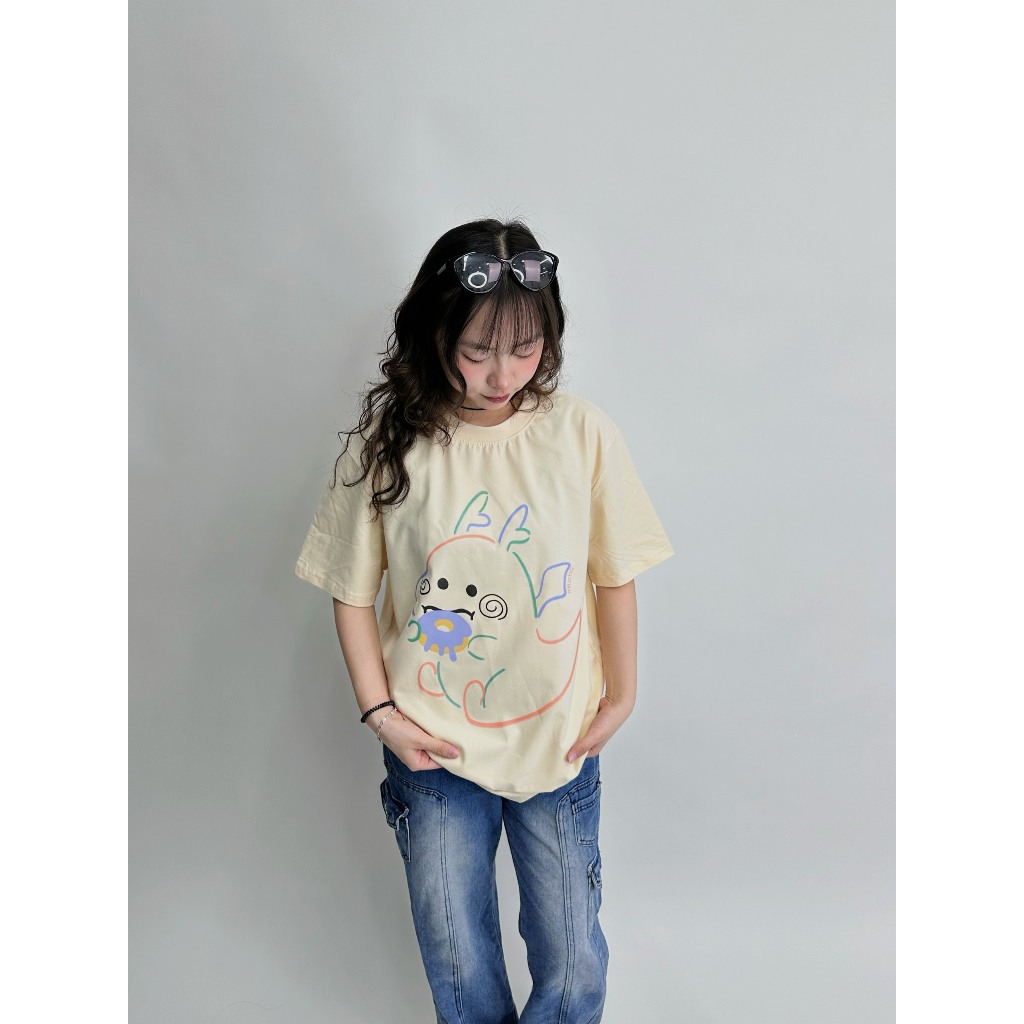 Áo thun unisex local brand form rộng ATD742 Miucho cotton cổ tròn in artwork_thumbnail_2