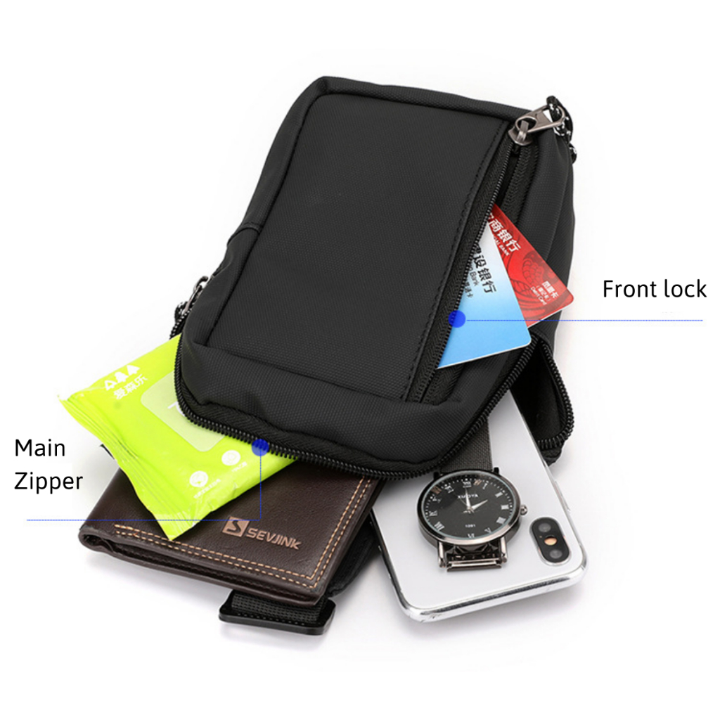 HUBO Mini Chest Bag Oxford Handbag Travel Phone Bags For Men_thumbnail_1