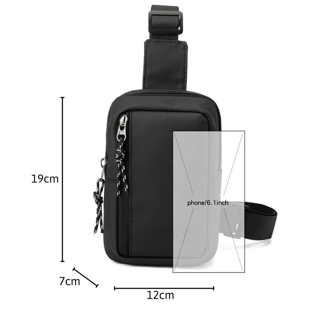 HUBO Mini Chest Bag Oxford Handbag Travel Phone Bags For Men_thumbnail_2