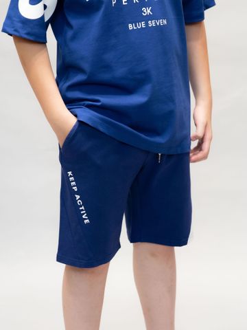 Quần short coban phối trắng chéo in chữ Keep Active_thumbnail_0