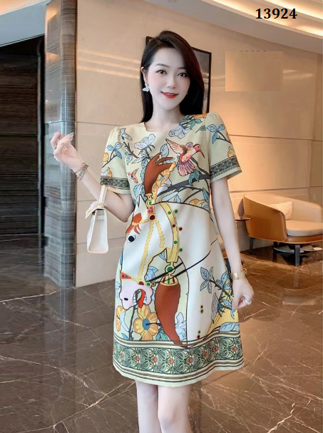 13924-Đầm suông in họa tiết ngựa độc đáo ( lụa frod 3D, lót)FREESHIP_thumbnail_0