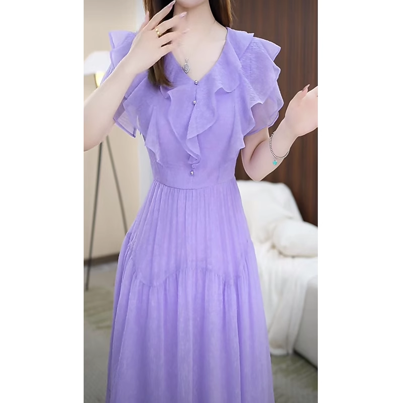 14926-Đầm voan tím  bèo cổ cách điệu ( voan, lót)_thumbnail_0