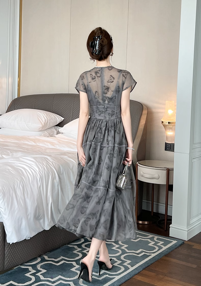 15036-Đầm xoè tiệc màu xám  in hoa  3D ( voan ,lót)_thumbnail_1