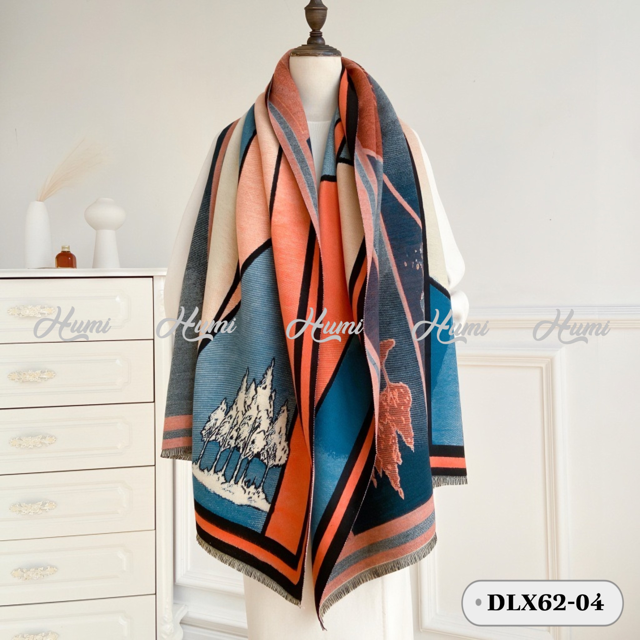 KHĂN CHOÀNG CASHMERE LUXURY IN 3D (DLX62-04)_thumbnail_0