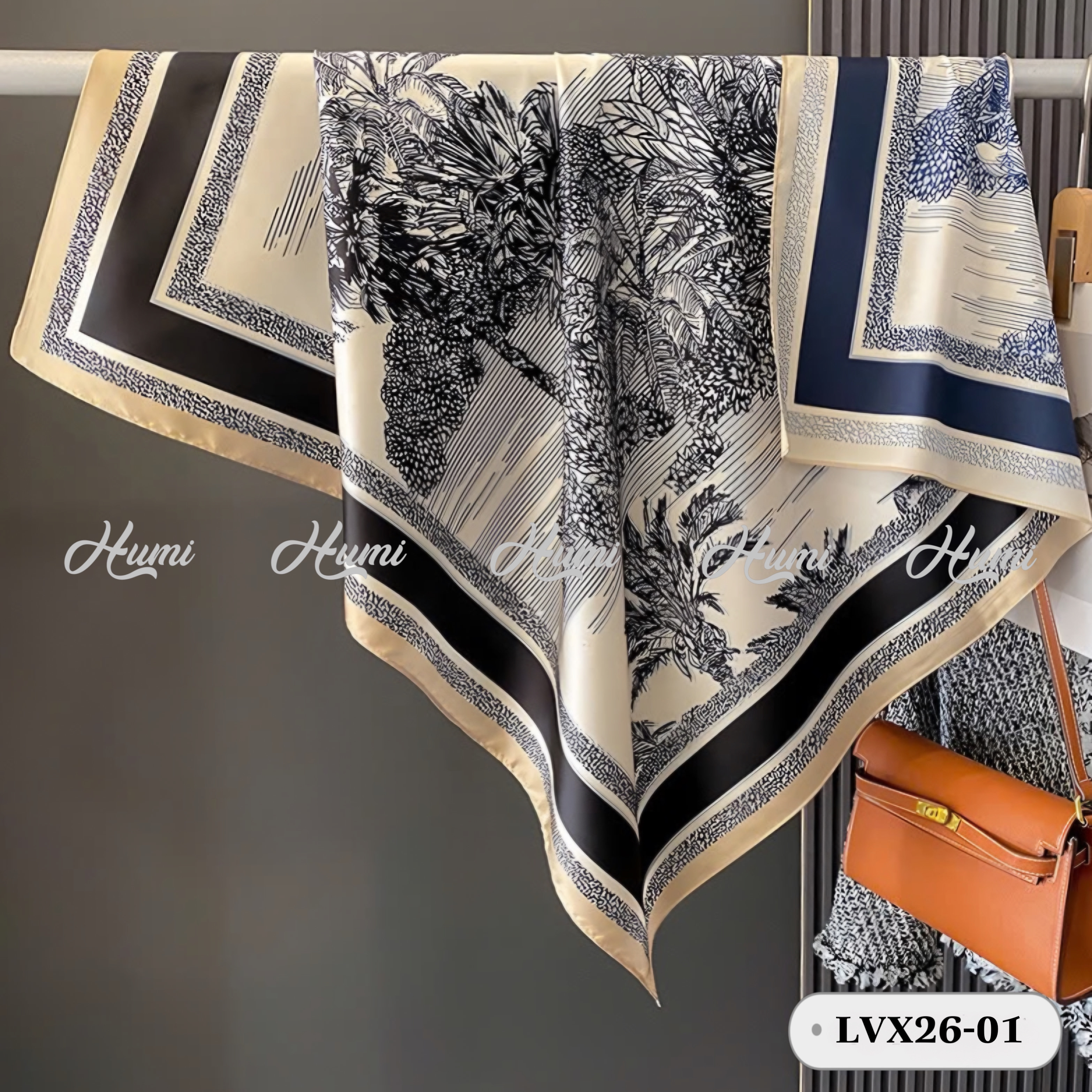 KHĂN LỤA VUÔNG 2 MẶT 90X90CM (LVX26-01)