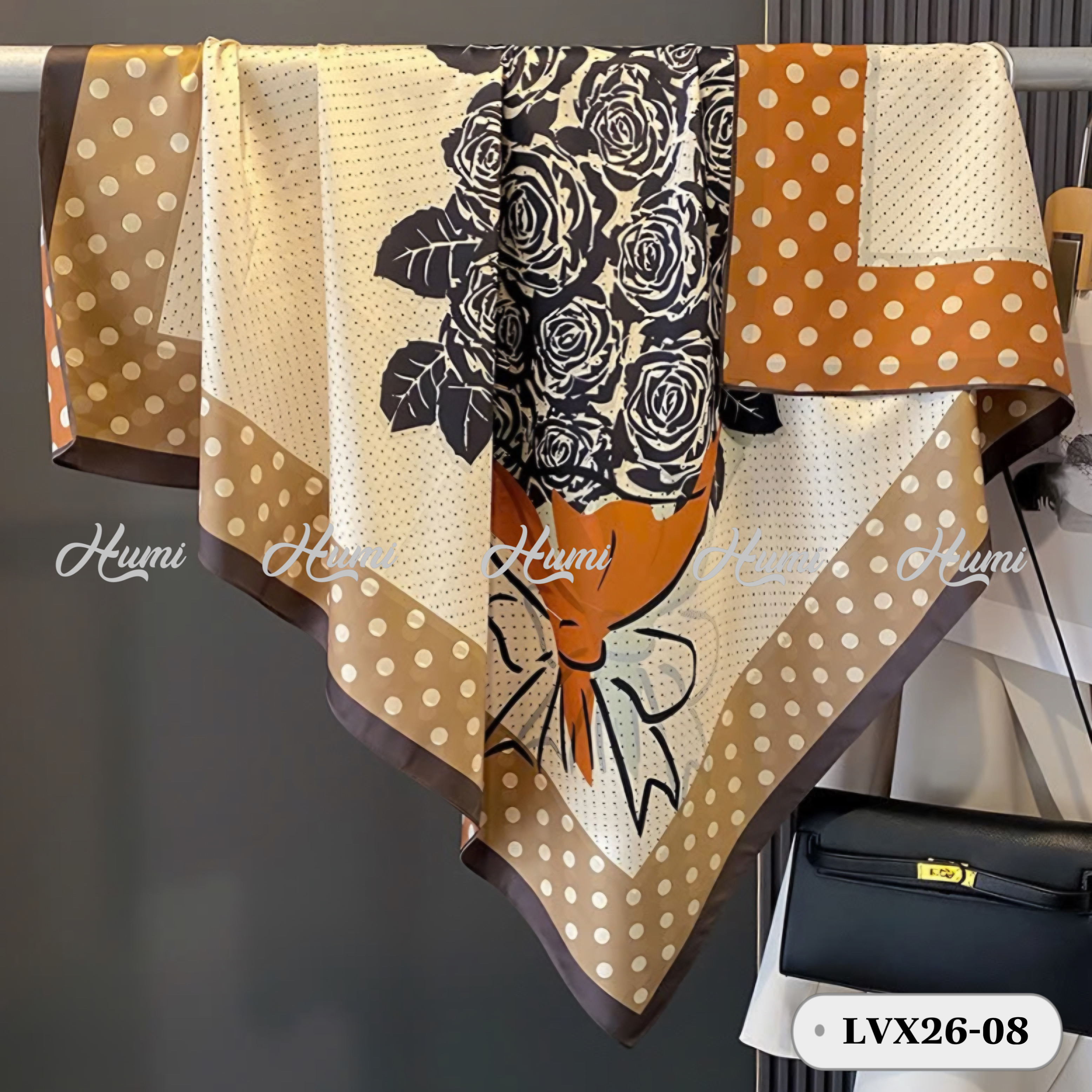 KHĂN LỤA VUÔNG 2 MẶT 90X90CM (LVX26-08)