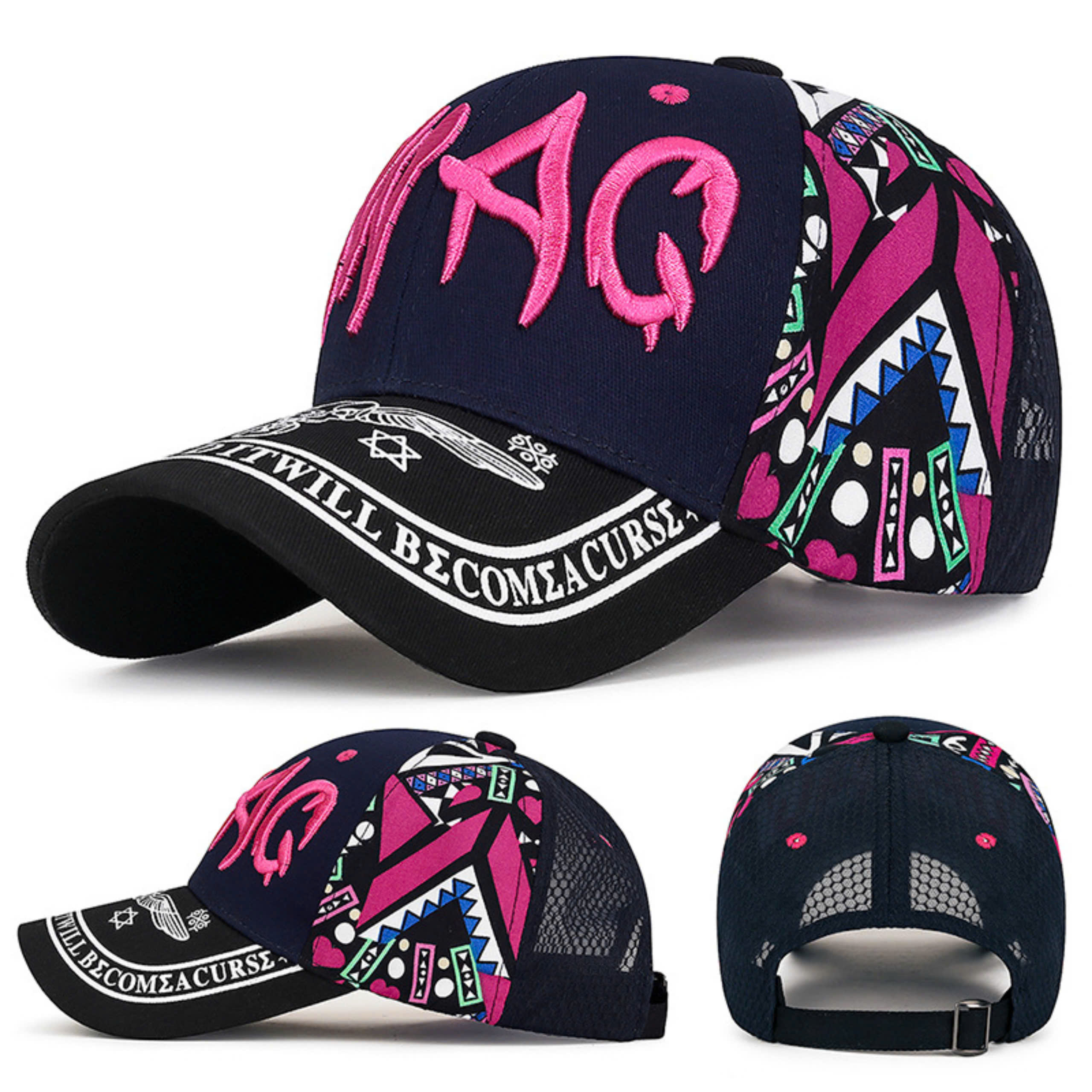 Mũ lưỡi trai hoa văn chữ SWAG thêu nổi HZ2437_thumbnail_3