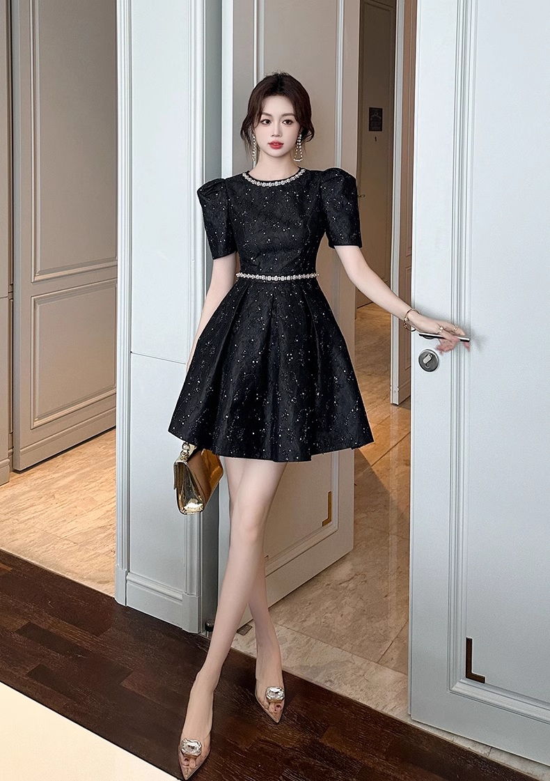 15278-Đầm xòe  tiêc màu đen viền ngọc trai cách điệu ( tapta)_thumbnail_2