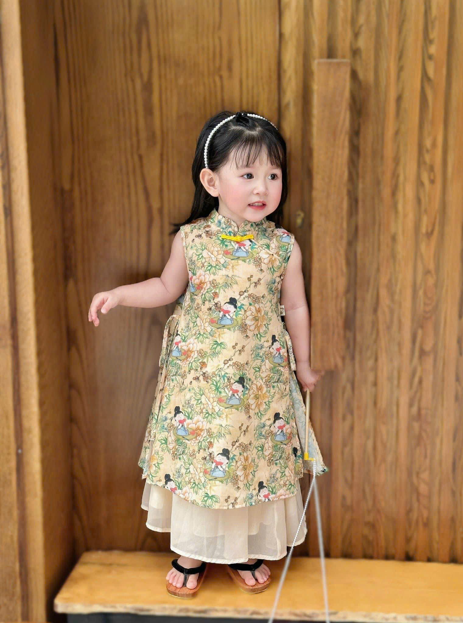 S4 145K SET ÁO DÀI BÉ GÁI 2 MÀU