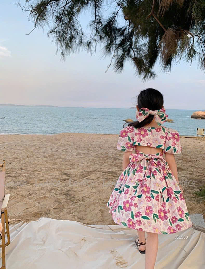 D4 165K ĐẦM HOA KÈM NƠ KẸP TÓC_thumbnail_2