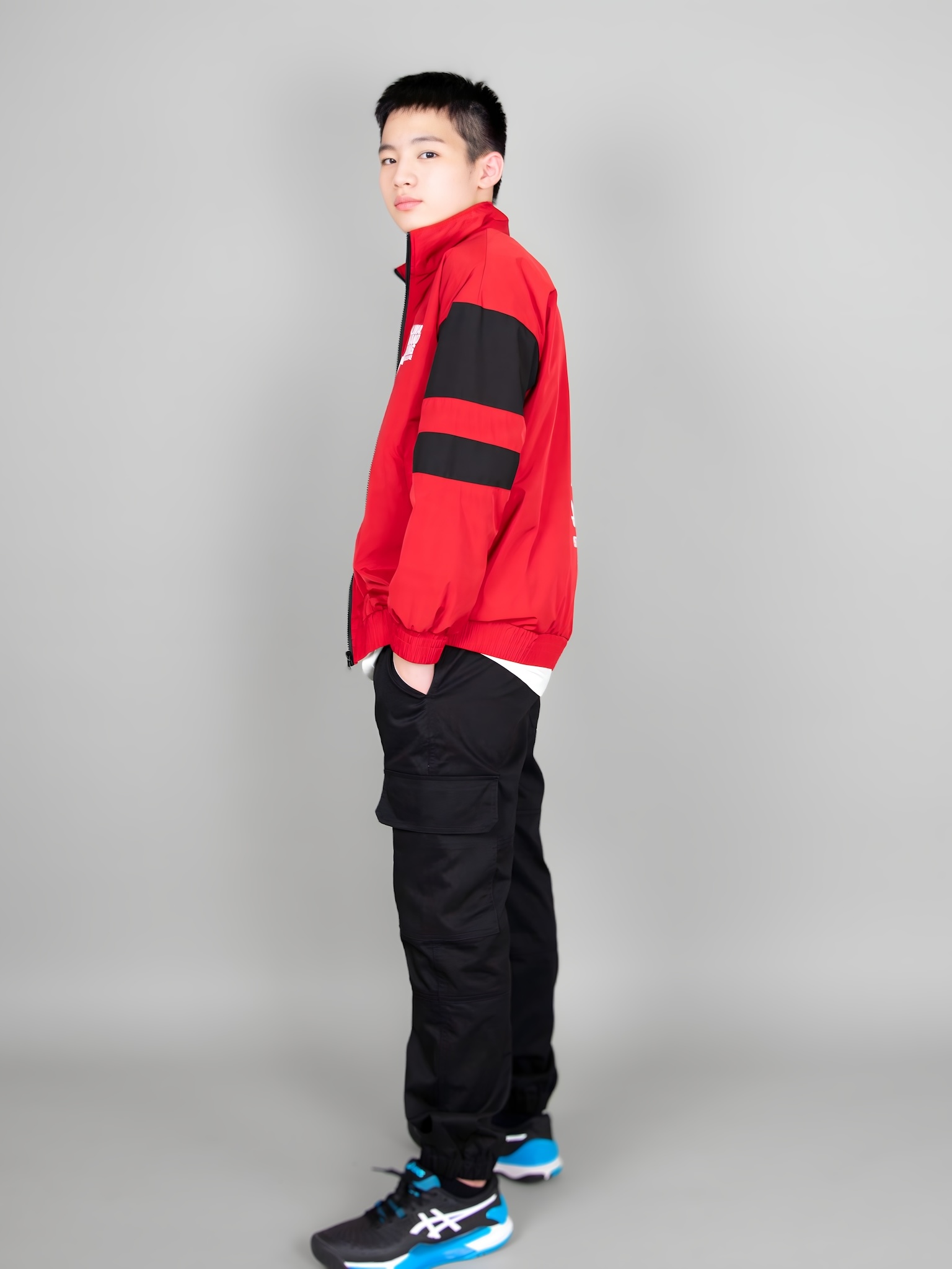 Áo khoác gió đỏ tay phối đen chữ Always_thumbnail_8