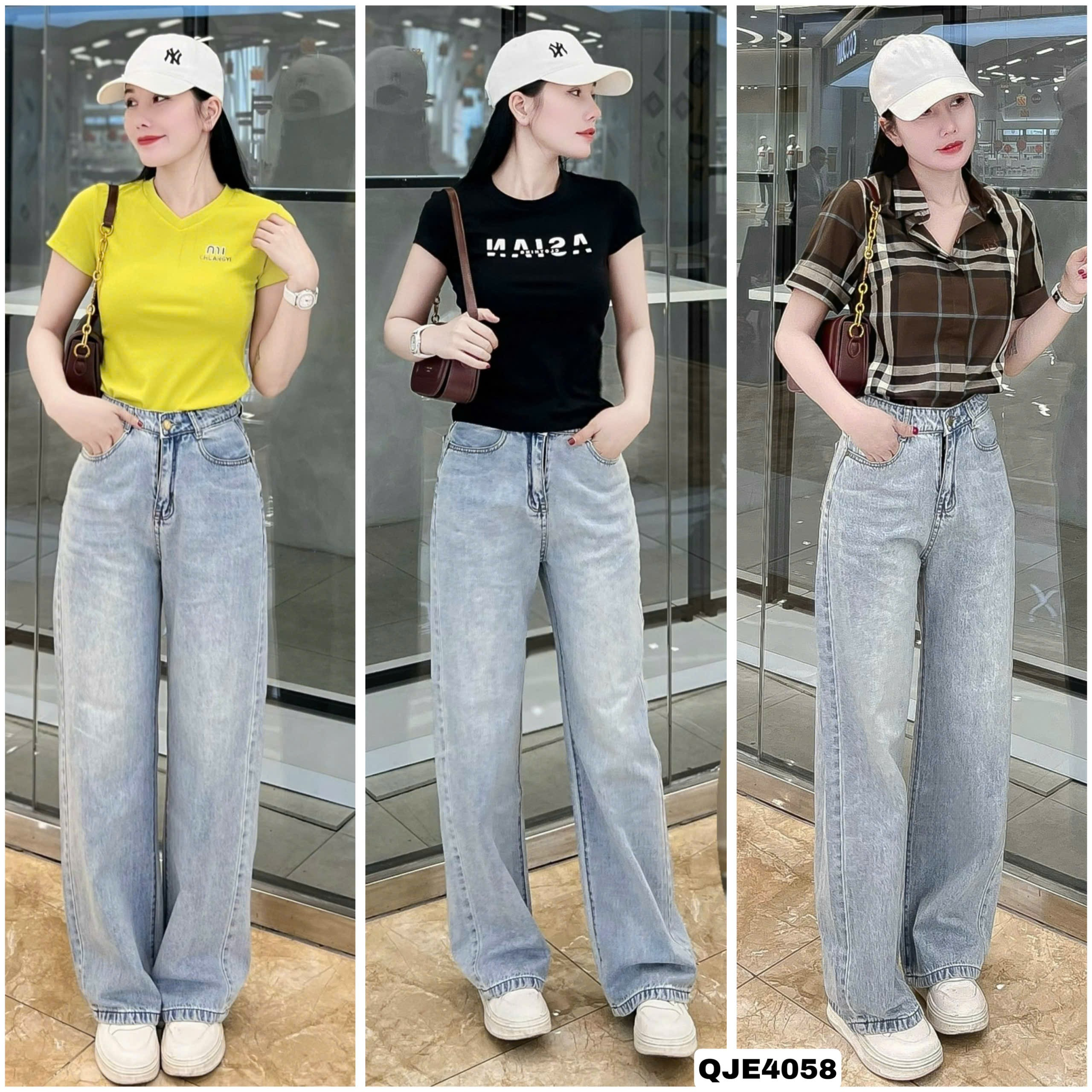 Quần Jean Ống Suông Cao Cấp