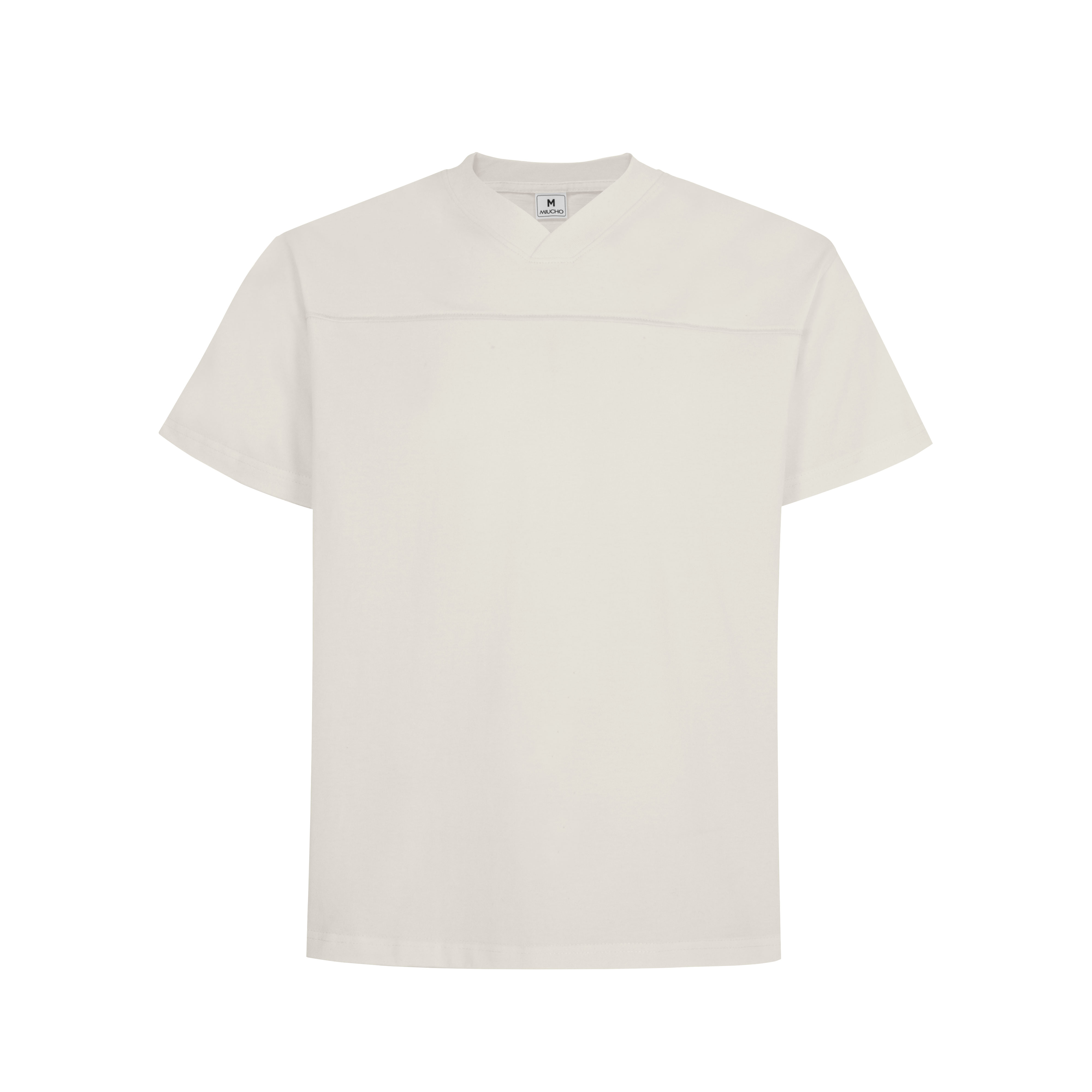 Áo thun trơn Local Brand cổ tim form rộng vải 2C 250GSM AT00038 PTG_thumbnail_4