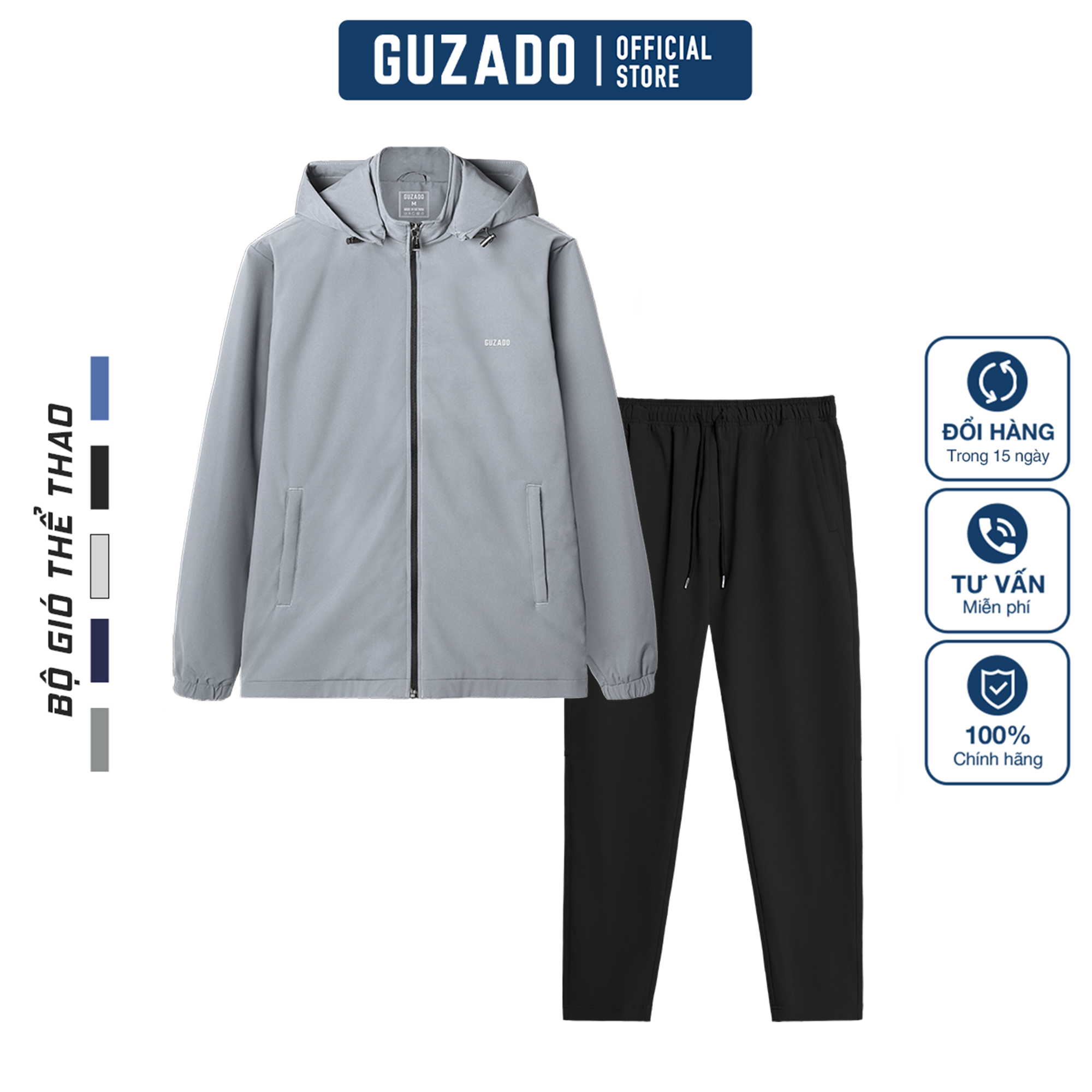 Bộ Quân Áo Gió Thu Đông GUZADO Cản Gió, Cản Bụi BGD01