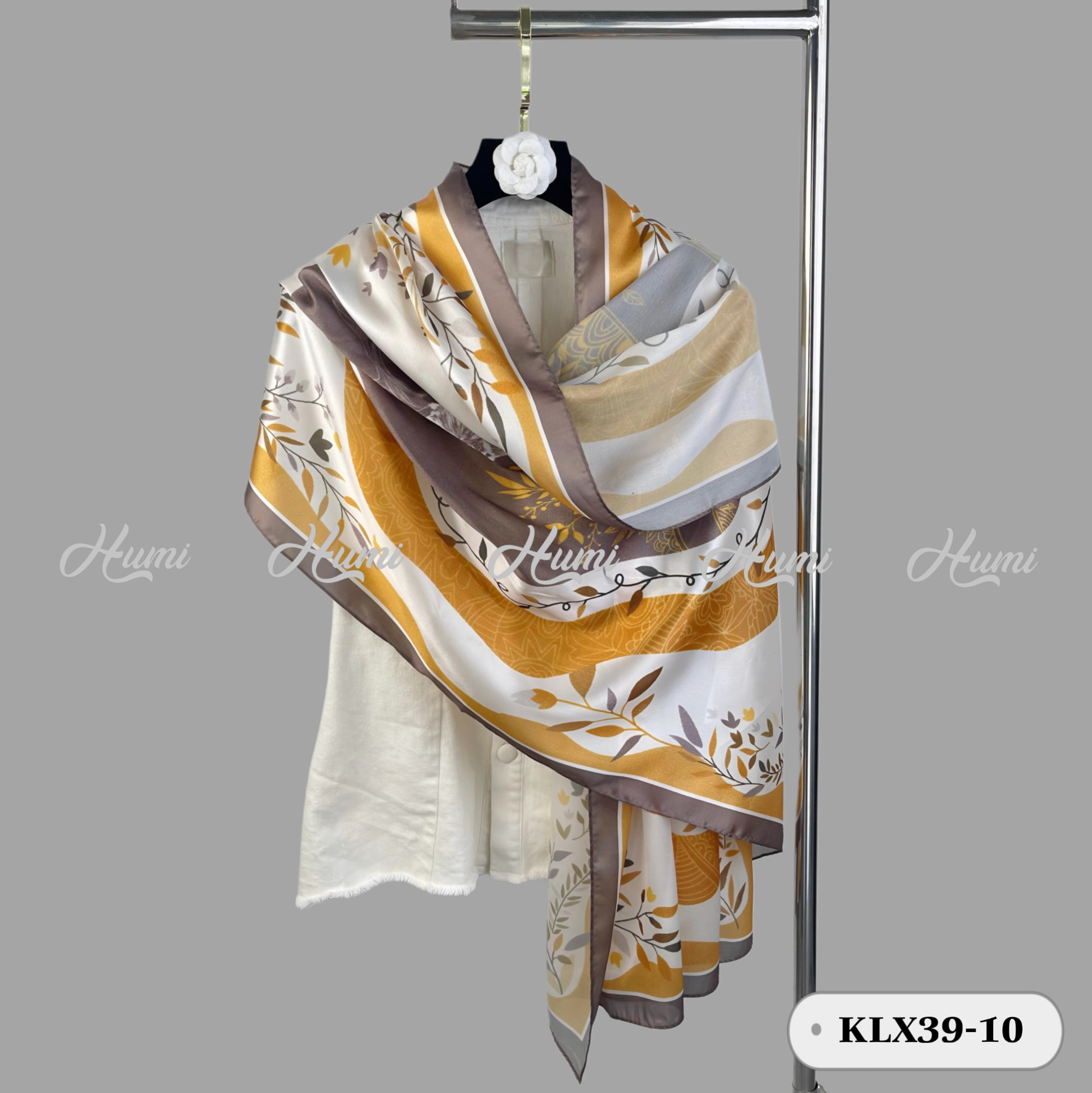 KHĂN LỤA TƠ TẰM 3D (KLX39-10)