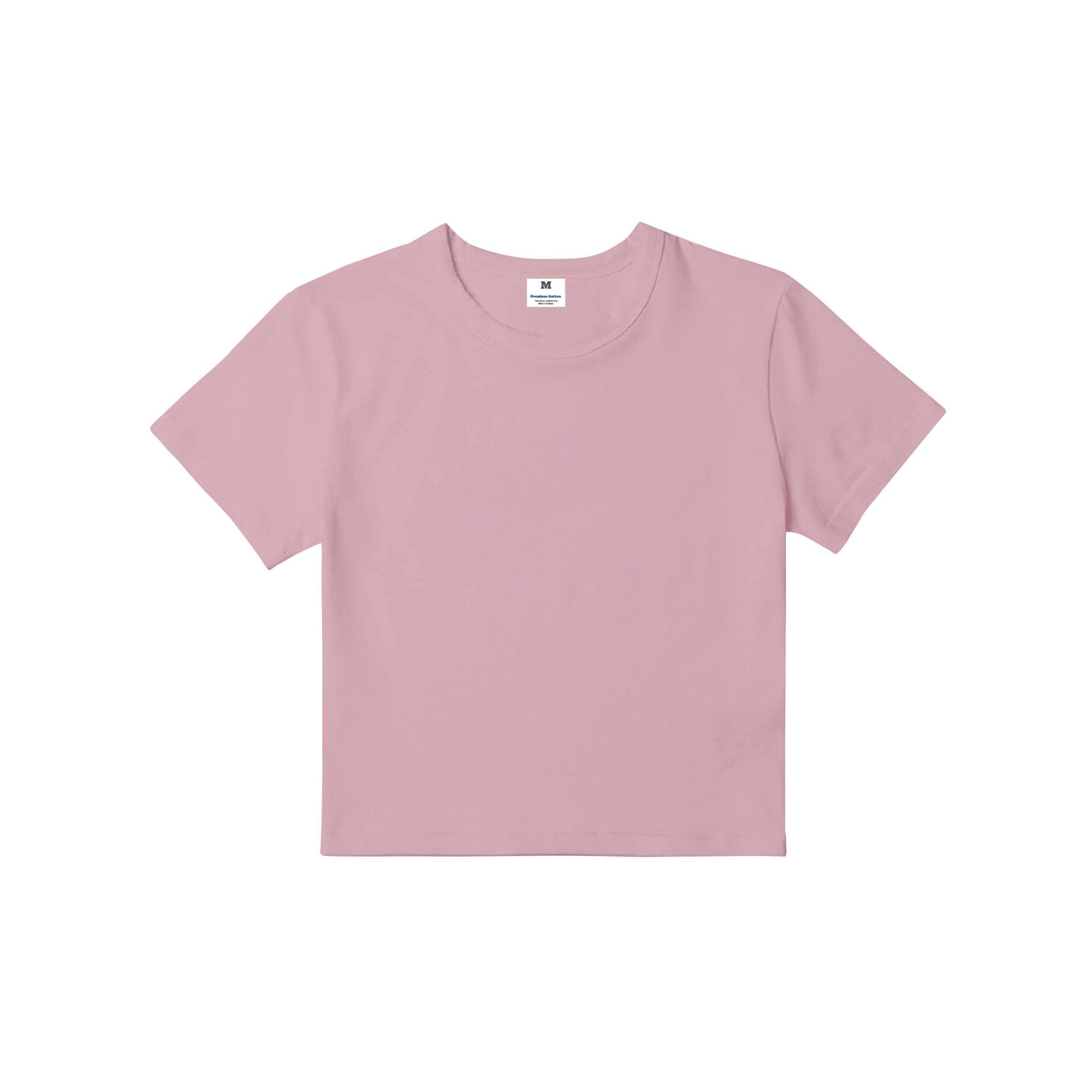 Áo croptop trơn nữ CRT01 PTG vải cotton cổ tròn in basic_thumbnail_9