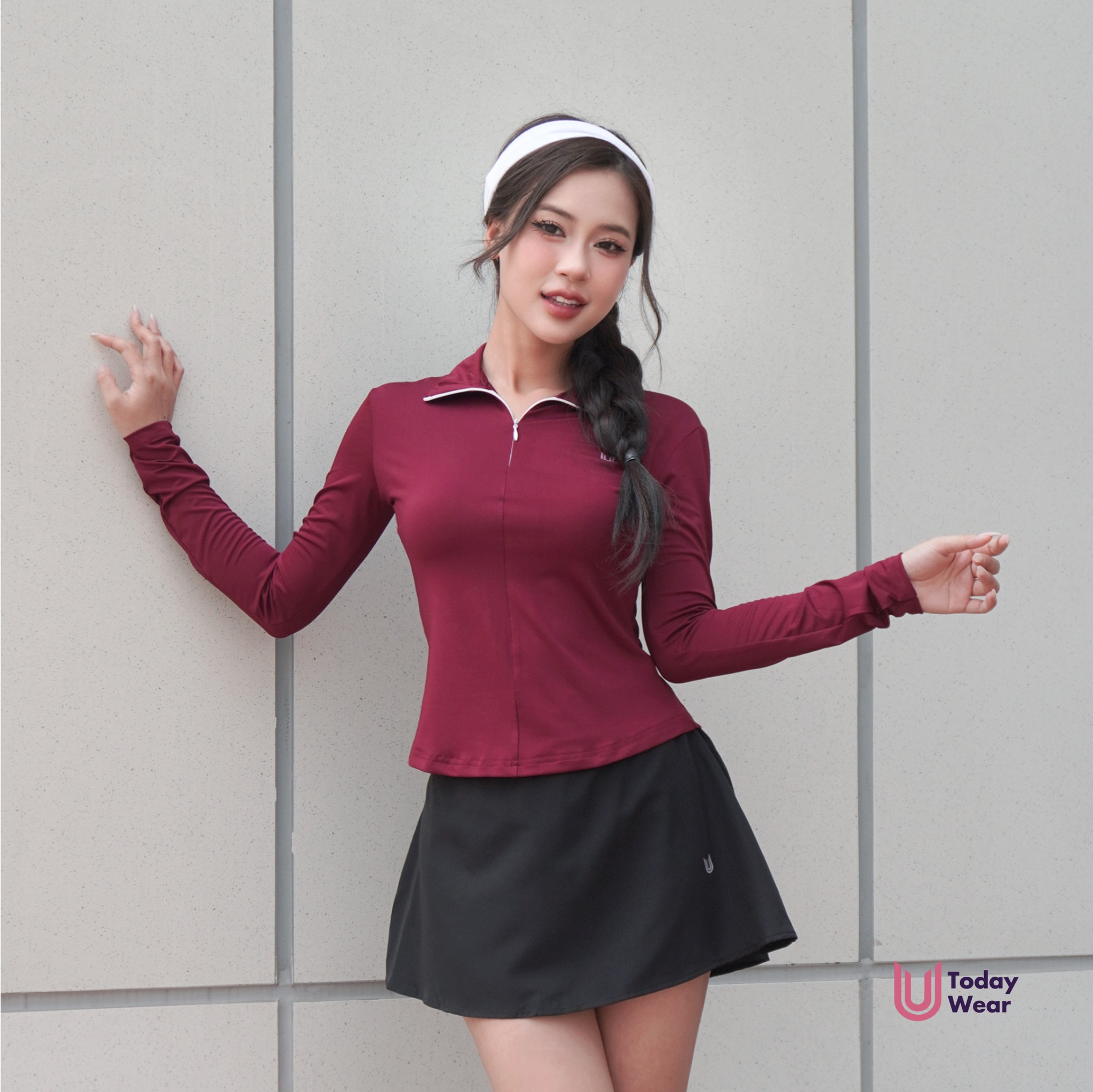 Áo Jolie đỏ mix chân váy Lina đen_thumbnail_0