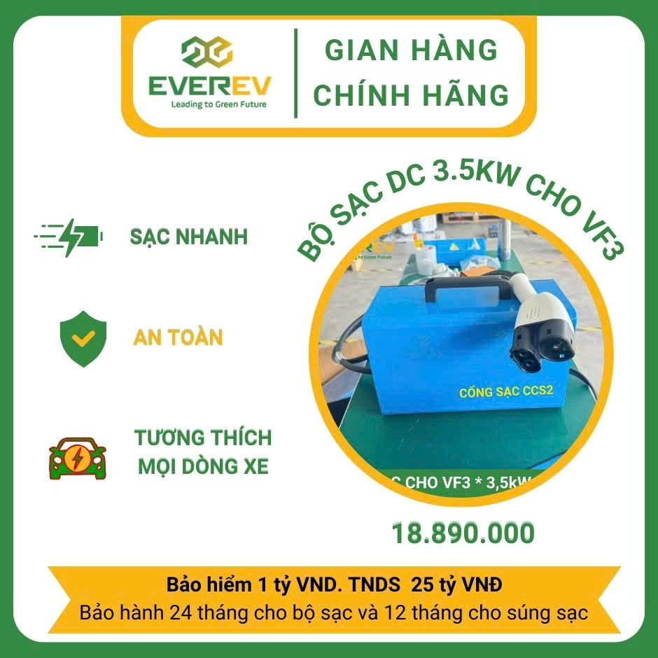 Sạc điện ô tô VF3 3,5KW và 7KW
