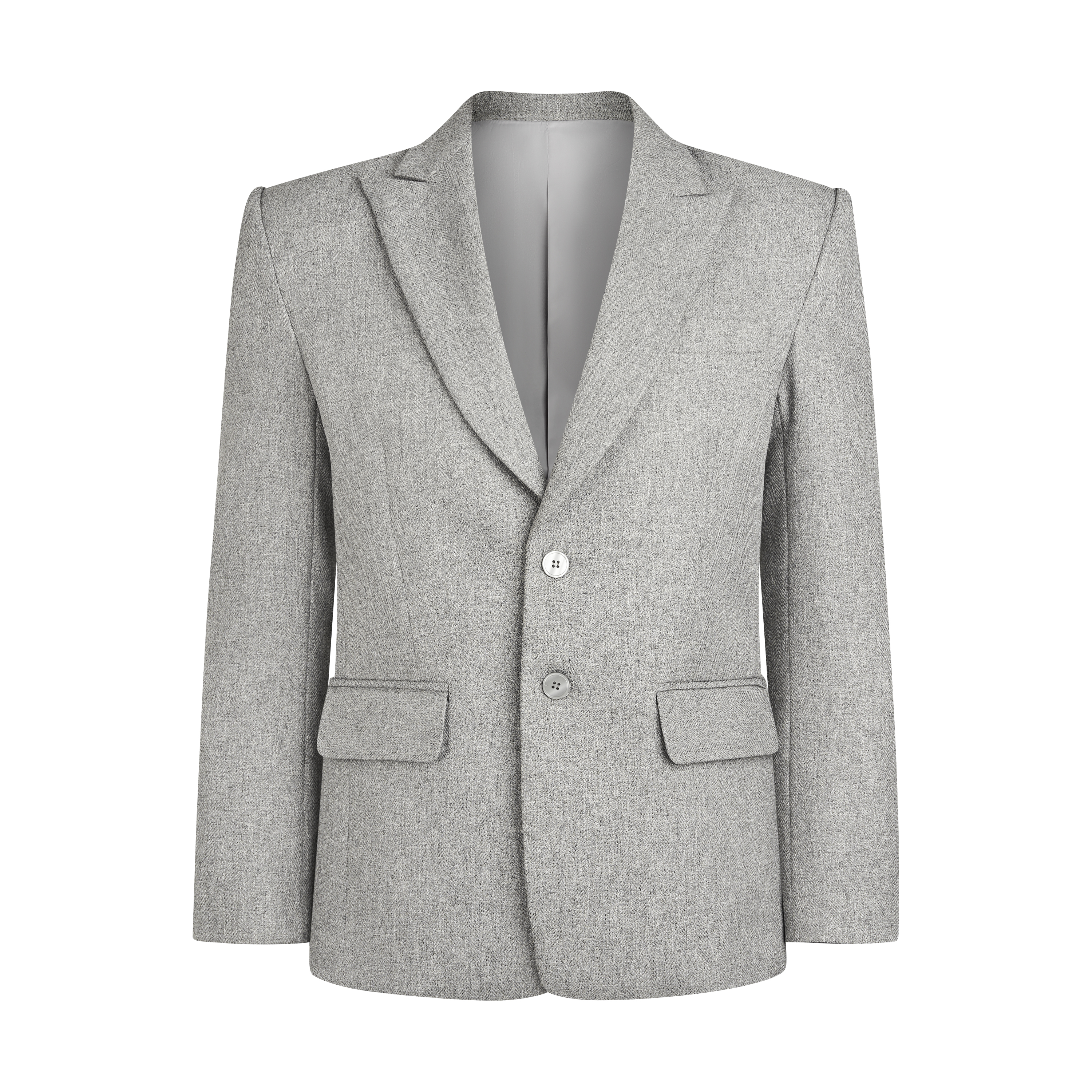 HERRINGBONE SINGLE BREASTED JACKET