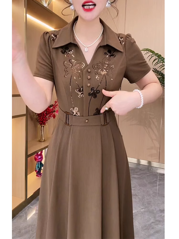 15650-Đầm xòe   cổ tiêc ngực  kết kim sa  cách điệu ( voan,lót)_thumbnail_3