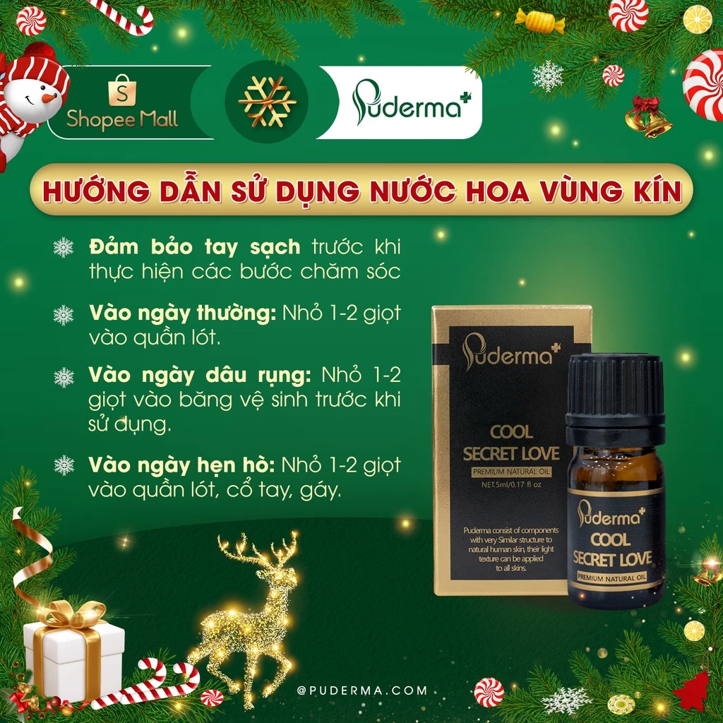 Nước hoa vùng kín Puderma Cool Secret Love Hàn Quốc chính hãng thơm lâu sử dụng an toàn cho cô bé 5ml_thumbnail_4