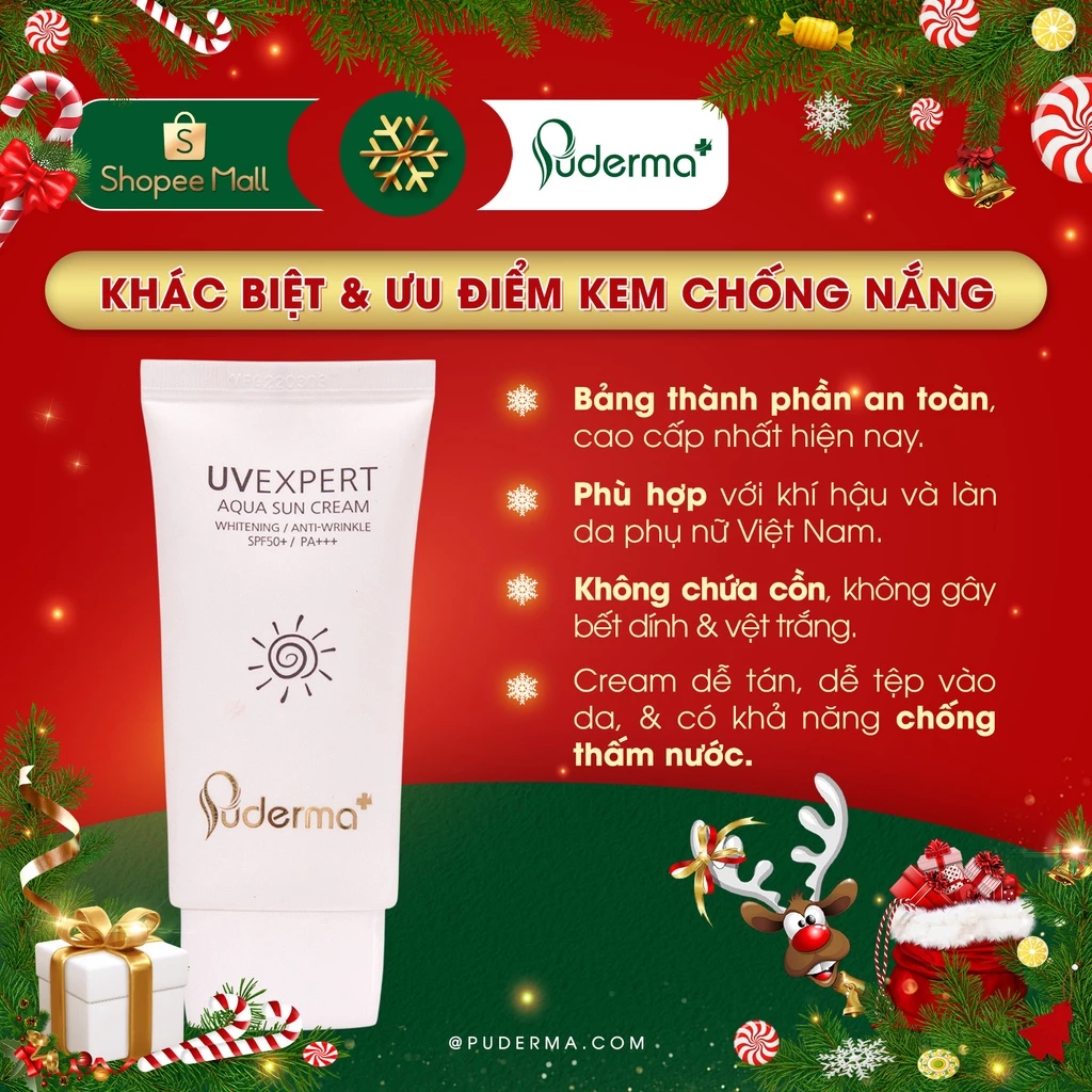 Kem chống nắng Hàn Quốc Puderma SPF50 dưỡng ẩm trắng da 60ml_thumbnail_1