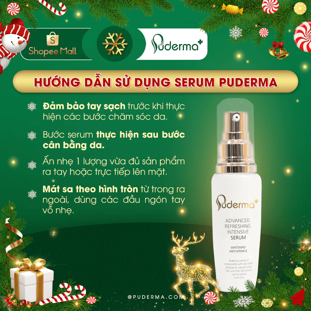 Tinh chất dưỡng da Puderma Advanced Refreshing Intensive Serum dưỡng trắng trẻ hóa da hiệu quả 60ml_thumbnail_5