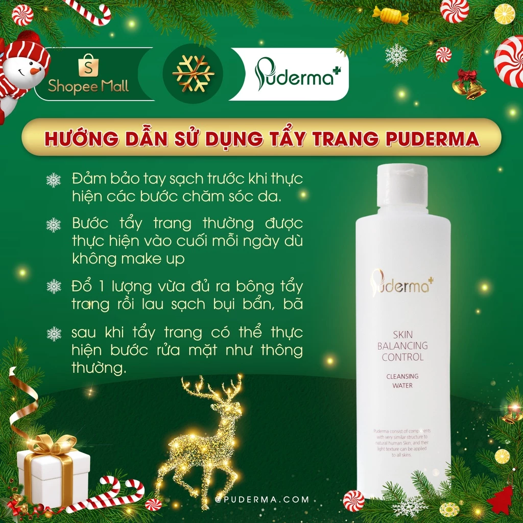 Tẩy trang Puderma Skin Balancing Control Cleansing Water làm sạch đến tận tế bào gốc, dưỡng ẩm 250ml_thumbnail_4