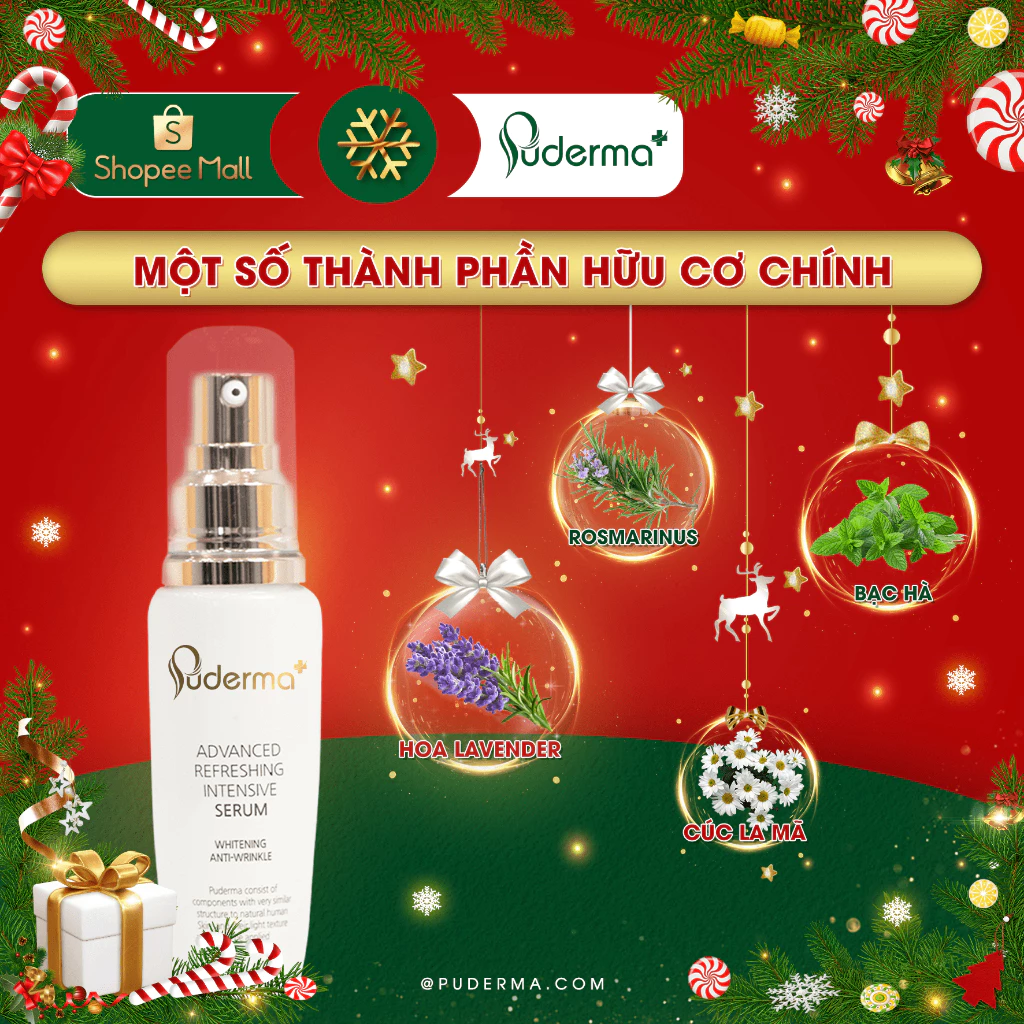 Tinh chất dưỡng da Puderma Advanced Refreshing Intensive Serum dưỡng trắng trẻ hóa da hiệu quả 60ml_thumbnail_2