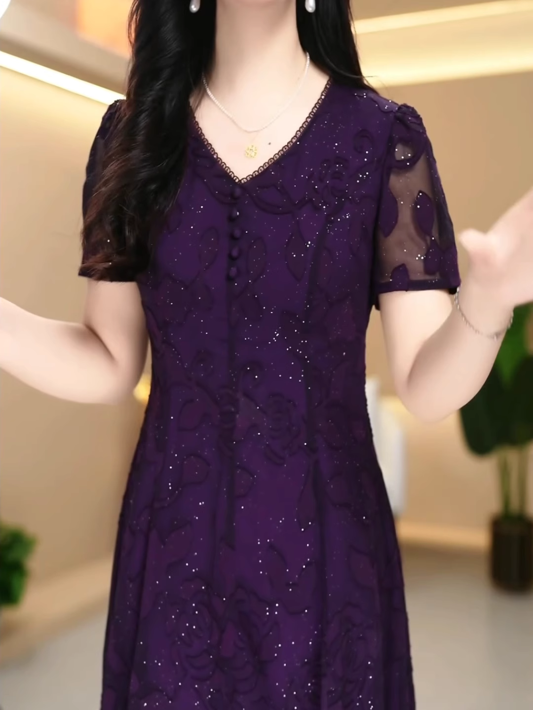 15213-Đầm ren tím chữ A cách điệu ( ren, lót)_thumbnail_0