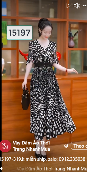 15197-Đầm voan chấm bi tay lở cách điệu ( voan, lót)_thumbnail_0