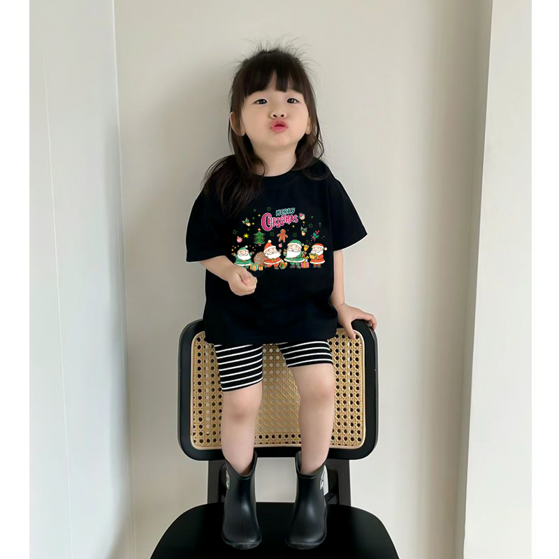 Áo thun bé gái giáng sinh noel from rộng chất vải cotton thoáng mát AED1711 Miucho Kid in graphic_thumbnail_5