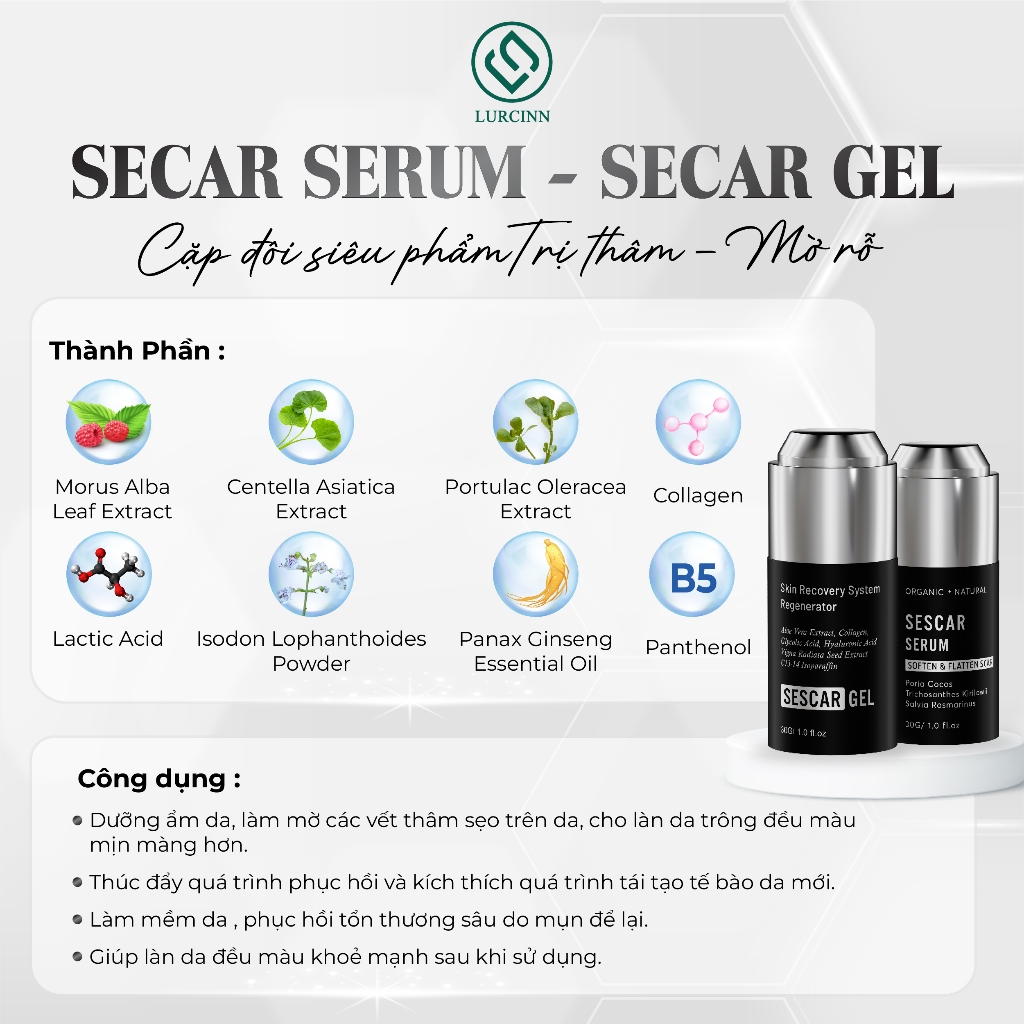 Tinh Chất Phục Hồi Lurcinn Sescar Serum 30g_thumbnail_3
