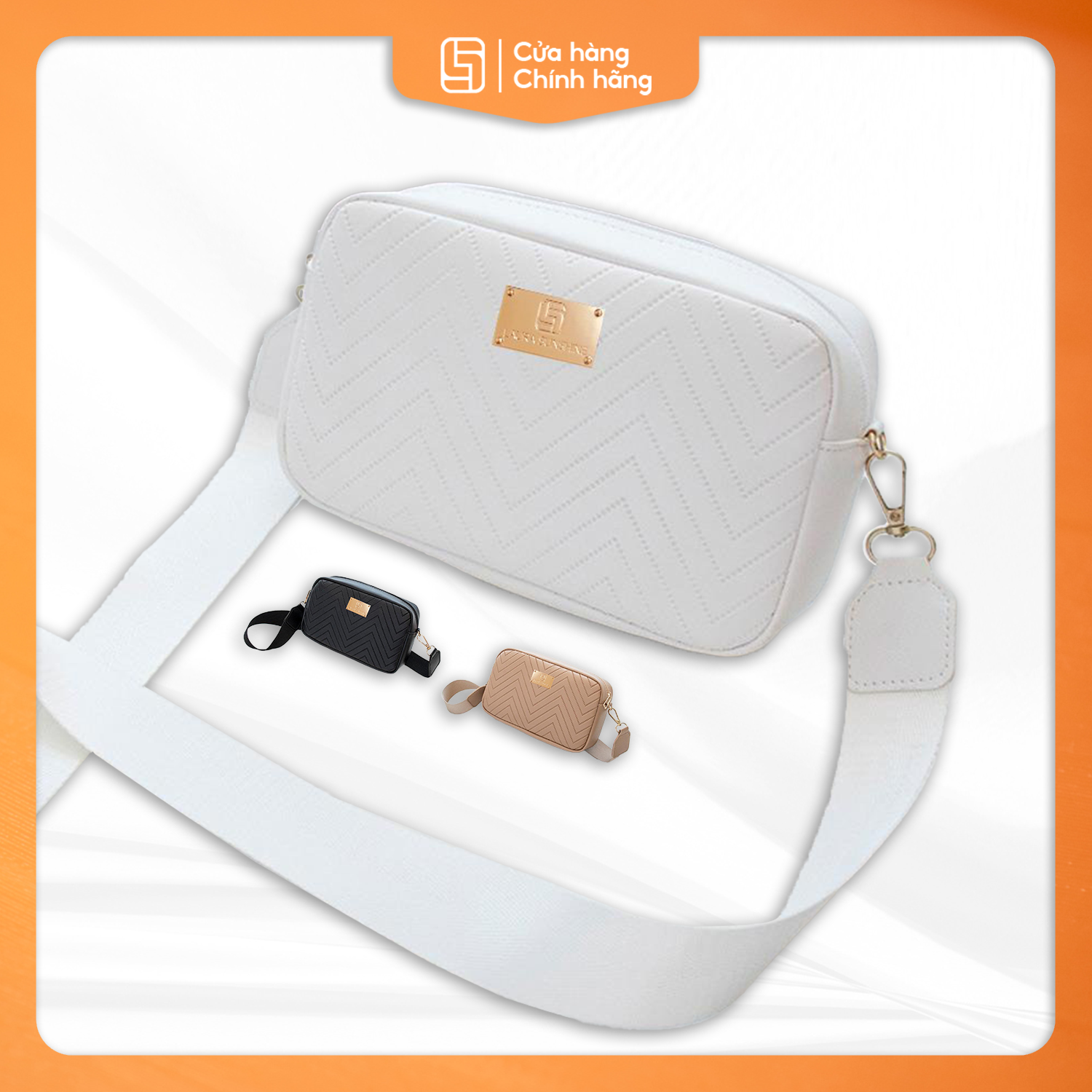 QT - Túi nữ đeo chéo vân chữ V