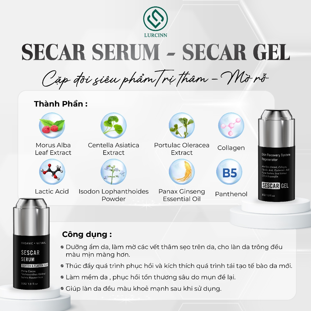 Tinh Chất Phục Hồi Lurcinn Sescar Serum 30g_thumbnail_2