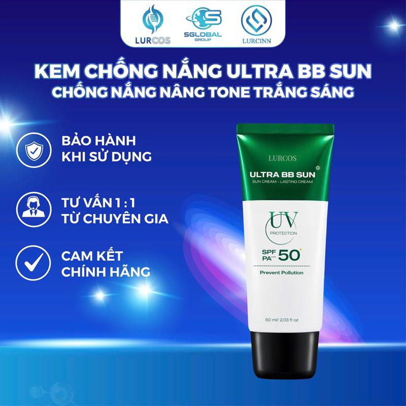 Kem Chống Nắng Lurcinn Ultra BB  Sun SPF 50+ 60g