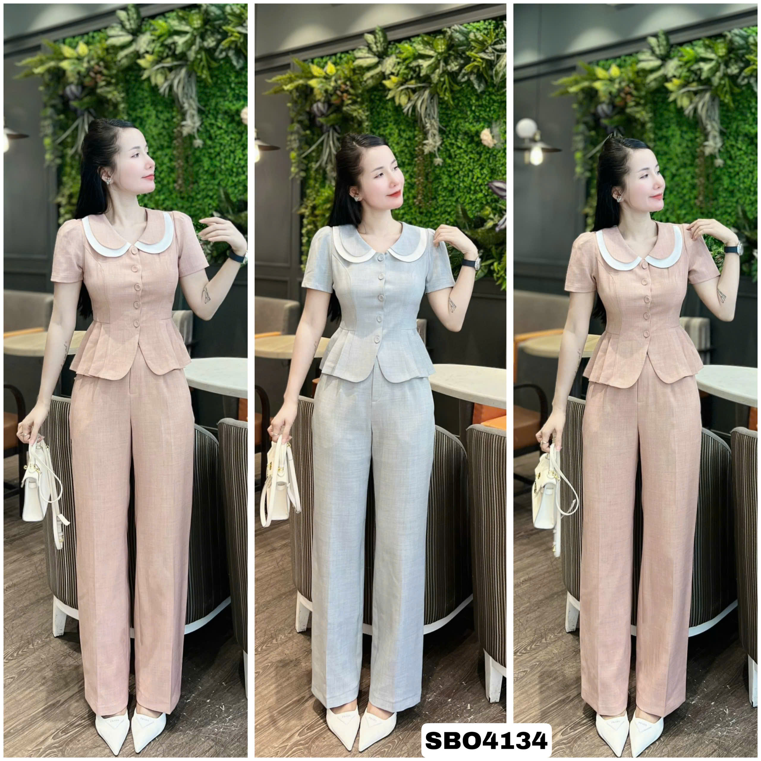 Set Bộ Viền Trắng Thanh Lịch, Hiện Đại