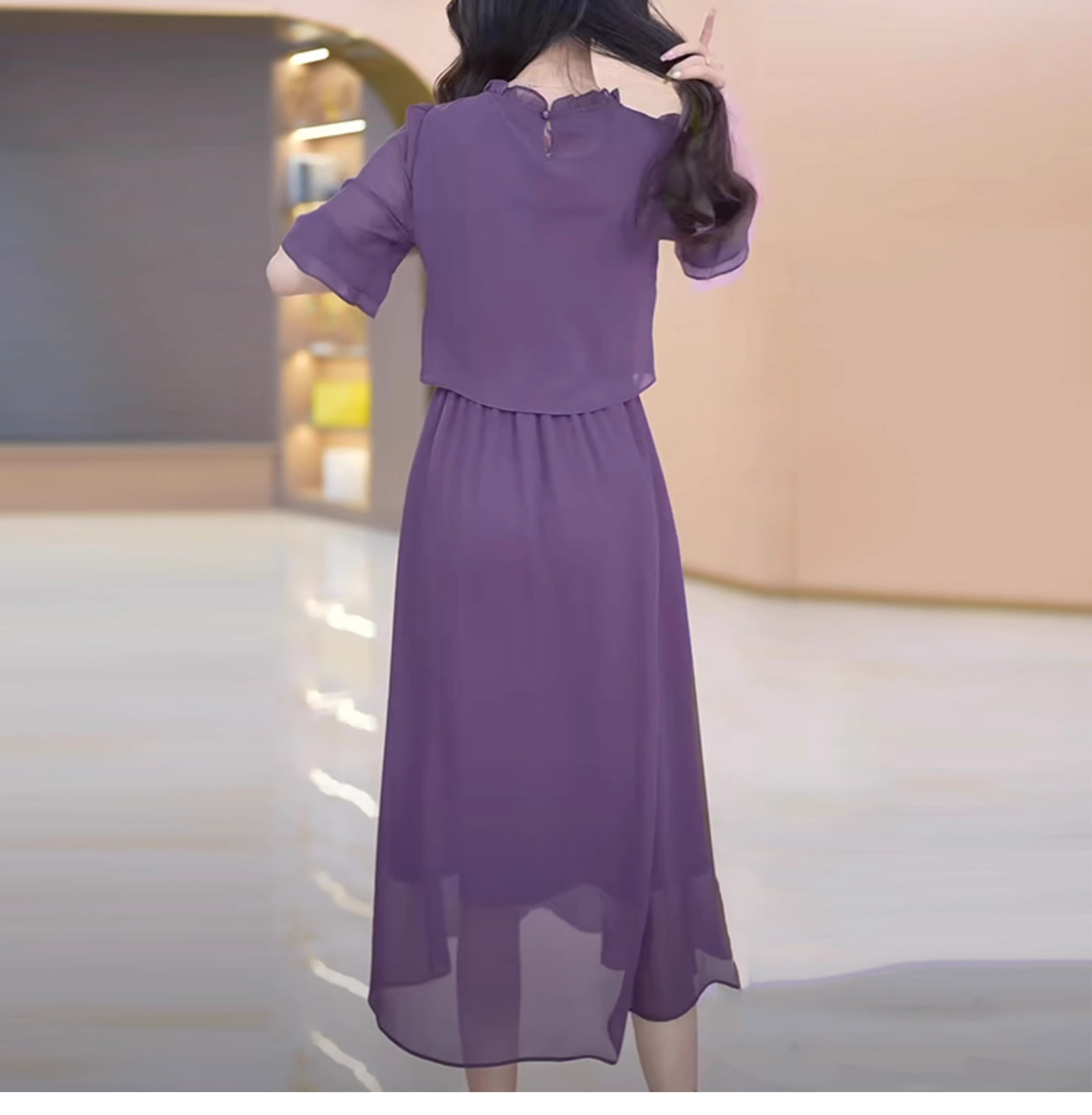 15078-Đầm xoè voan tím tay lở giả rời kết nút tàu ( voan,lót)_thumbnail_1