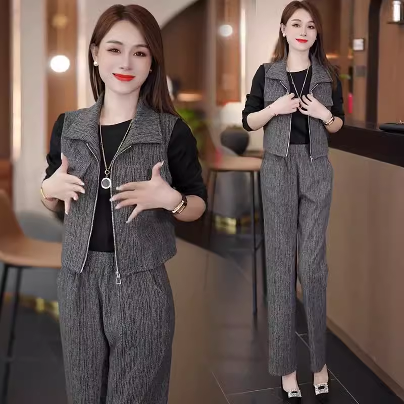 15836-Set bộ quần dài kèm khoác sát nách xám ghi ( dạ nhung)_thumbnail_0