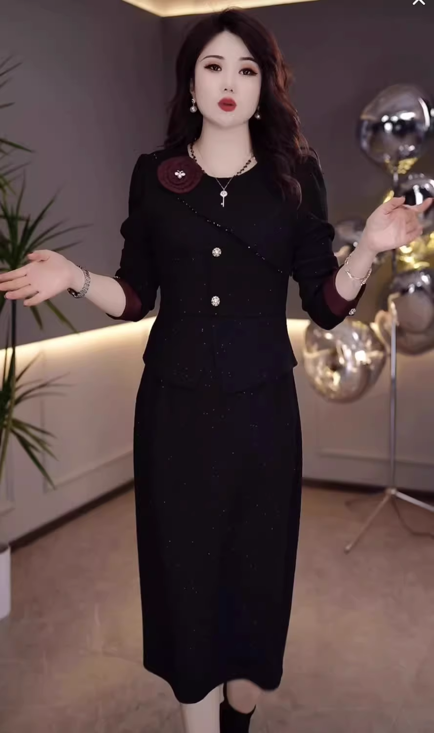 15443-Đầm body suông đen tay dài dáng peplum ( poly 2 da)_thumbnail_1