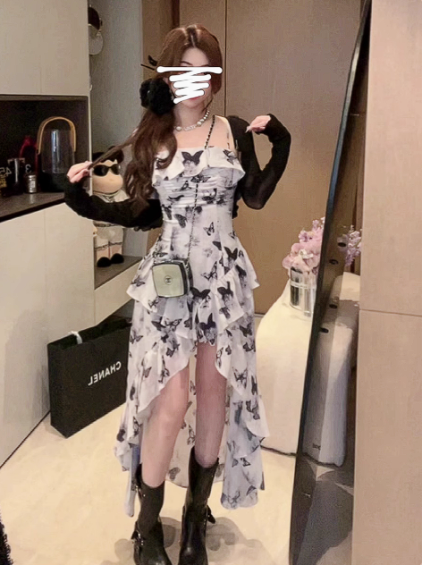 15660-Đầm voan bướm tà lệch mullet  (voan, lót)_thumbnail_0