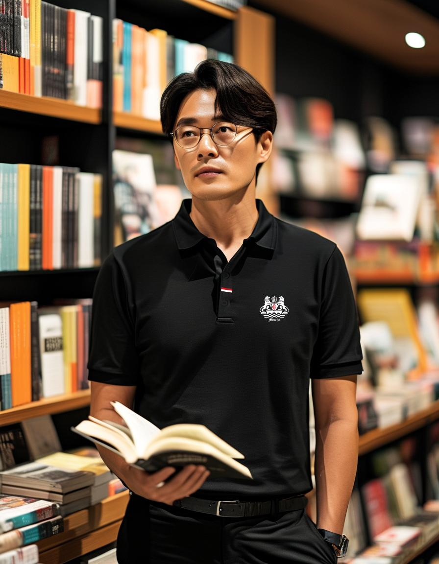 Áo polo nam form vừa 1868 Miucho Iconic vải cá sấu đứng form thoáng mát in artwork_thumbnail_4