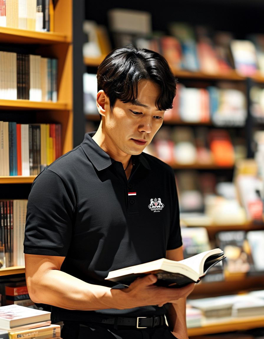 Áo polo nam form vừa 1868 Miucho Iconic vải cá sấu đứng form thoáng mát in artwork_thumbnail_5