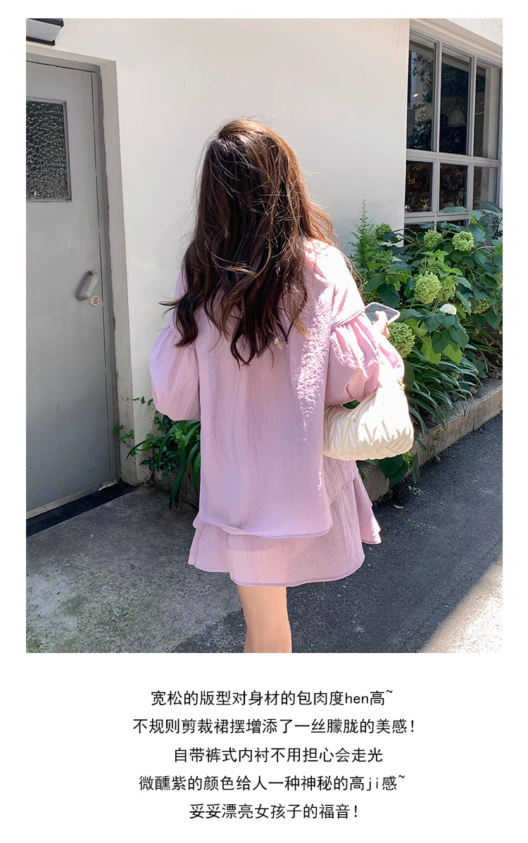 15646-Set  áo dài tay kèm chân  váy tím nhạt ( lụa vân mây)_thumbnail_3