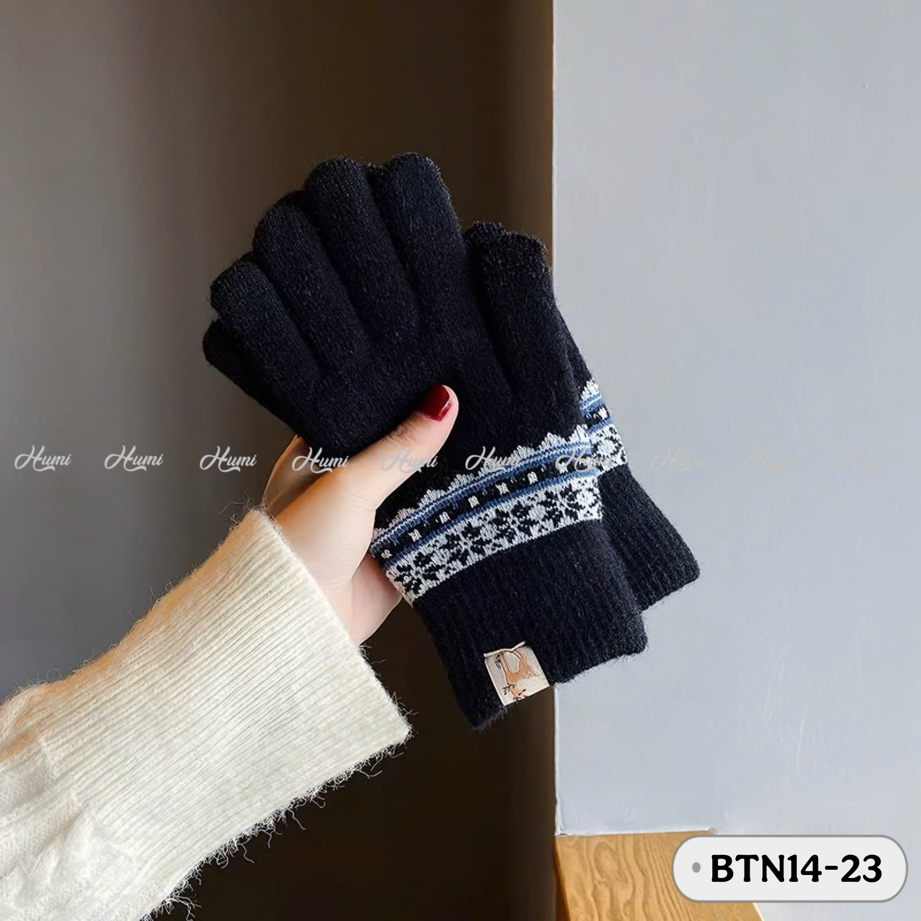 GĂNG TAY LEN NỮ (BTN14-23 Đen)